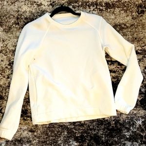 Soft white lululemon crew neck sweatshirt